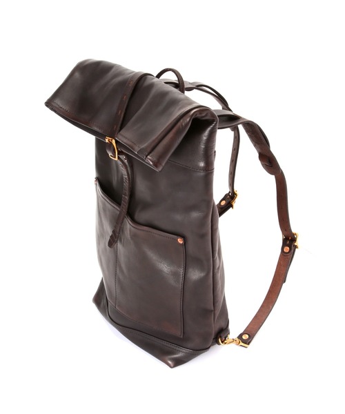 デイバック リュック VASCO/ヴァスコ/LEATHER ROLLTOP RUCKSACK/レザー ロールトップ ラックサック メンズ レディースの画像