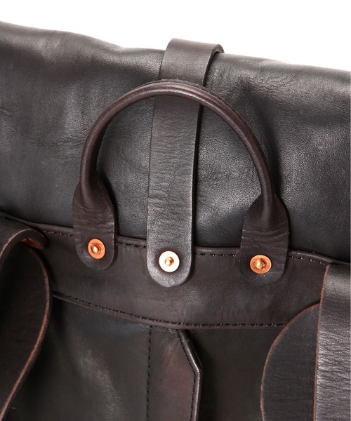 デイバック リュック VASCO/ヴァスコ/LEATHER ROLLTOP RUCKSACK/レザー ロールトップ ラックサック メンズ レディースの画像