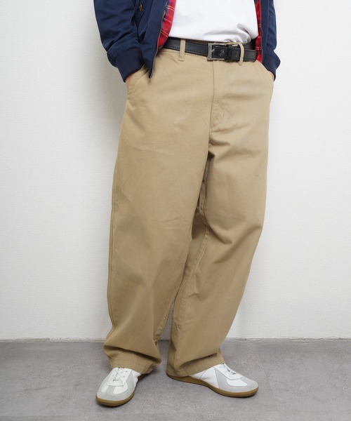 GODONLYKNOWS CHINO PANTS ベージュ　チノパン　Mサイズ Hanes（ヘインズ） チノパン ノータックワイドフィットチノパンツ