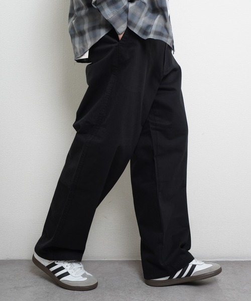 Hanes（ヘインズ） チノパン ノータックワイドフィットチノパンツ