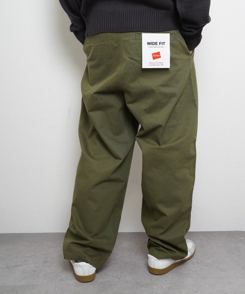 Hanes（ヘインズ） チノパン ノータックワイドフィットチノパンツ