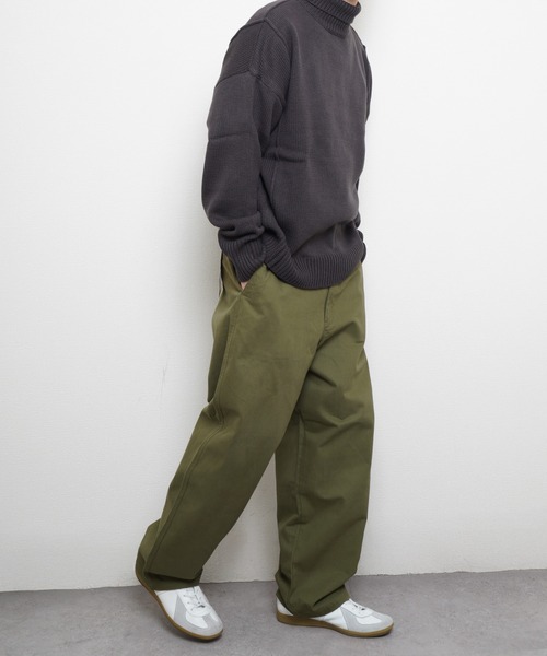 Hanes（ヘインズ） チノパン ノータックワイドフィットチノパンツ