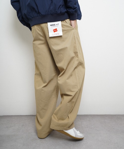 Hanes（ヘインズ） チノパン ノータックワイドフィットチノパンツ