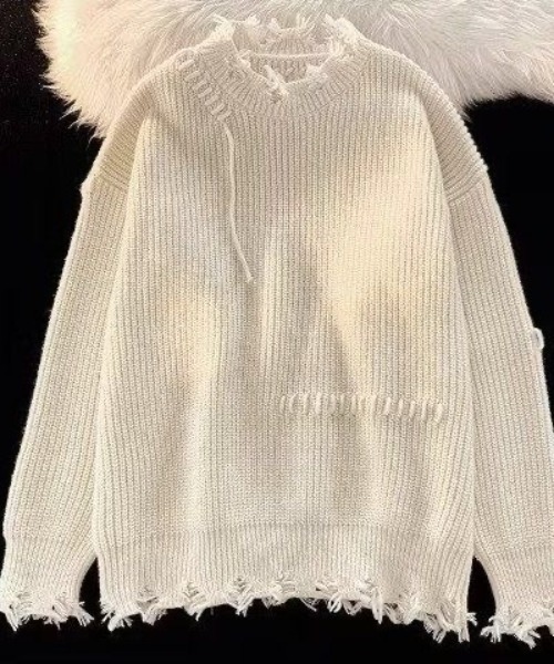 「FreeZone」 長袖ニット F アイボリー メンズ_画像6