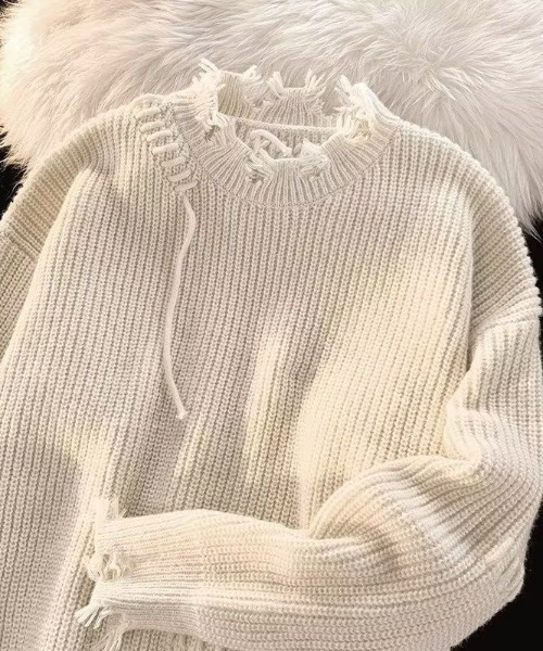 「FreeZone」 長袖ニット F アイボリー メンズ_画像9