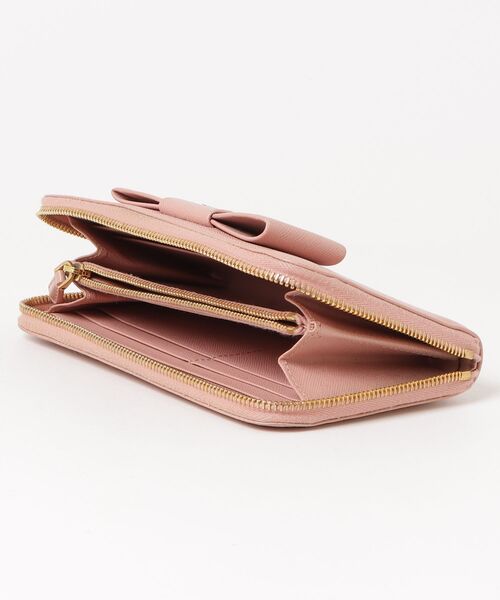 PRADA サフィアーノピンク　長財布 PRADA（プラダ） リボン サフィアーノ 長財布 - ピンク レディース