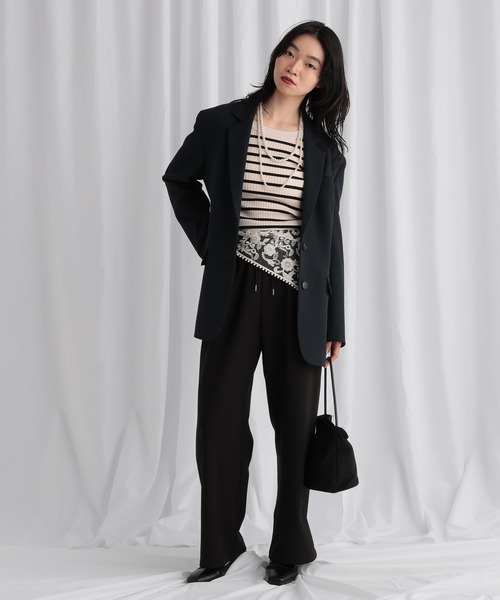 「mysty woman」 長袖ニット FREE オフホワイト レディース_画像4