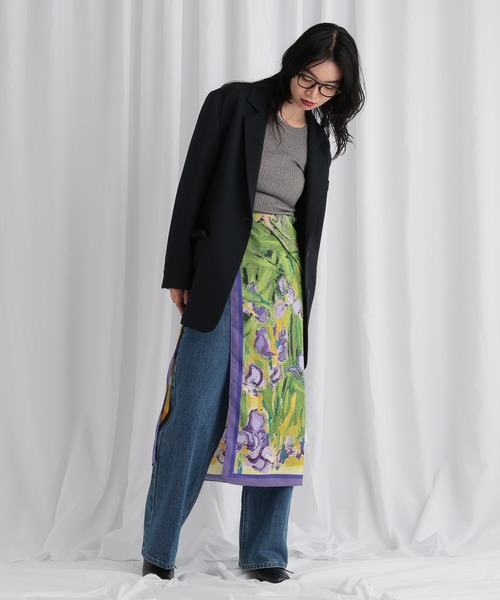 「mysty woman」 長袖ニット FREE オフホワイト レディース_画像8