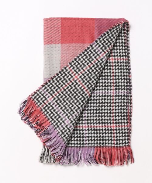 AVALON ストール マフラー ブロックチドリリバーシブルストール