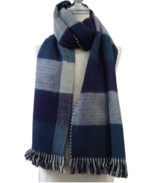 AVALON ストール マフラー ブロックチドリリバーシブルストール