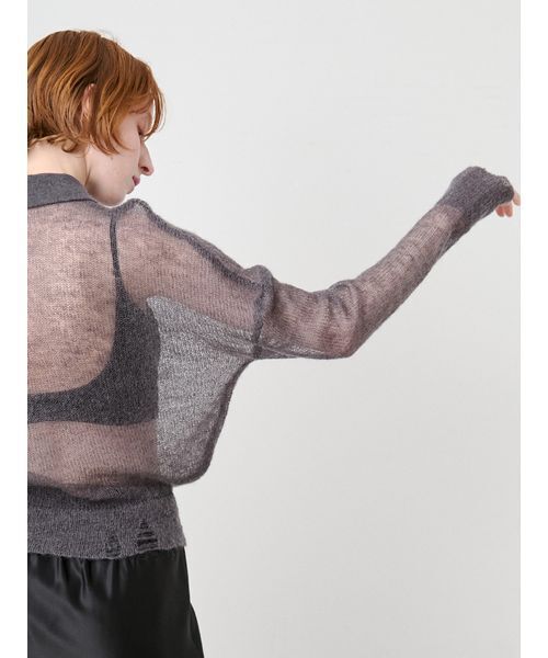SORIN（ソリン） ポロシャツ ポロ Sheer Mohair Damage Polo