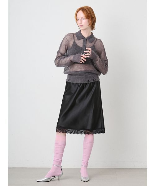 SORIN（ソリン） ポロシャツ ポロ Sheer Mohair Damage Polo