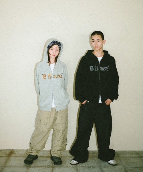 BROKEN BASE（ブロークンベース） パーカー B.Base Glitter Double-Zip