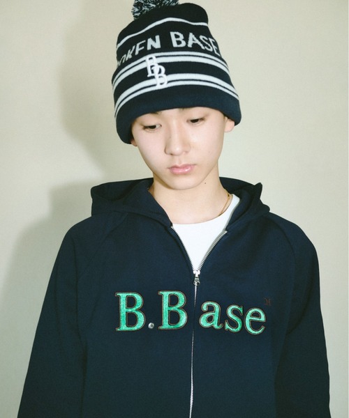 BROKEN BASE（ブロークンベース） パーカー B.Base Glitter Double-Zip