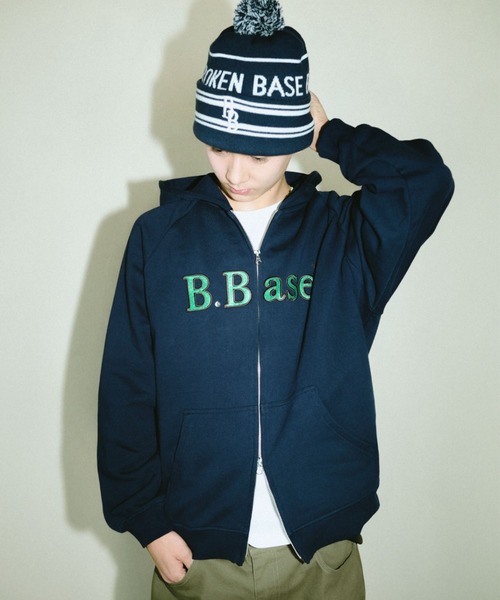 BROKEN BASE（ブロークンベース） パーカー B.Base Glitter Double-Zip