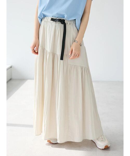 「CRAFT STANDARD BOUTIQUE」 ロングスカート FREE グレイッシュベージュ レディース_画像5