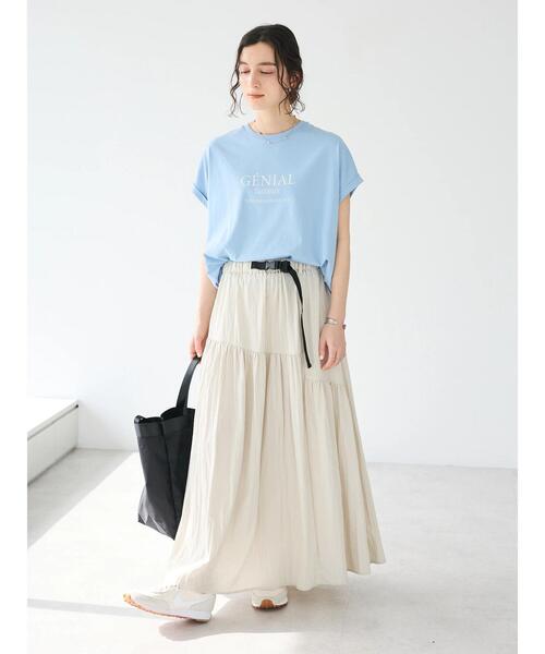 「CRAFT STANDARD BOUTIQUE」 ロングスカート FREE グレイッシュベージュ レディース_画像7