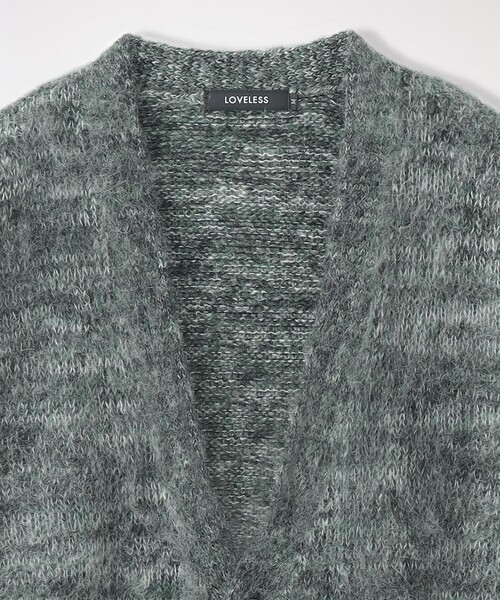 「LOVELESS」 ニットカーディガン L グリーン系その他3 メンズの画像5