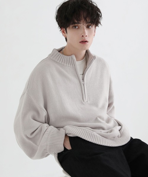 「LILL」 長袖ニット L ブラック メンズ_画像2