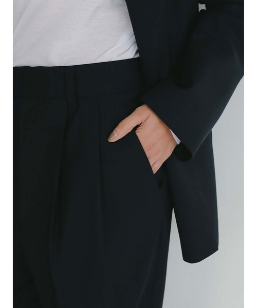 パンツ タックストレートパンツ レディースの画像