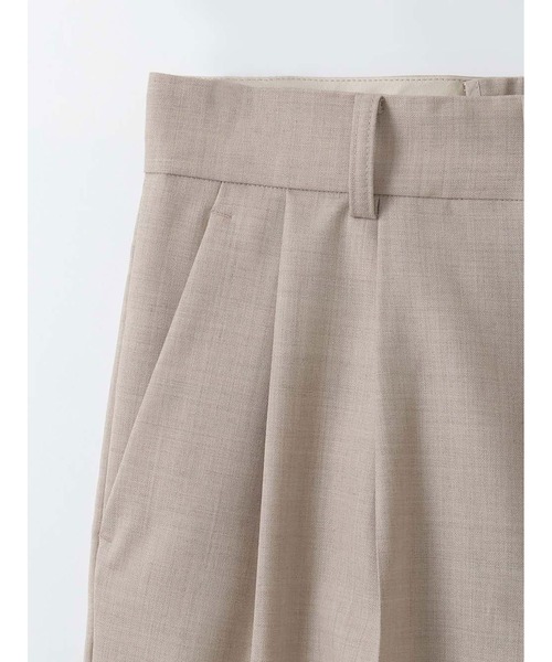 パンツ タックストレートパンツ レディースの画像