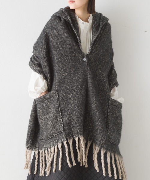 「OMNES」 ストール FREE ブラウン レディース_画像2