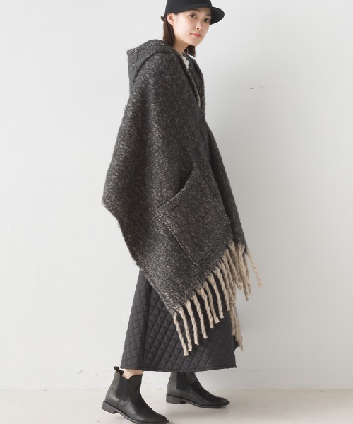 「OMNES」 ストール FREE ブラウン レディース_画像6