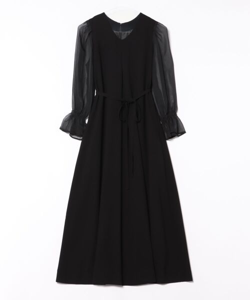 「PREFERIR」 長袖ワンピース X-LARGE ブラック レディース_画像3