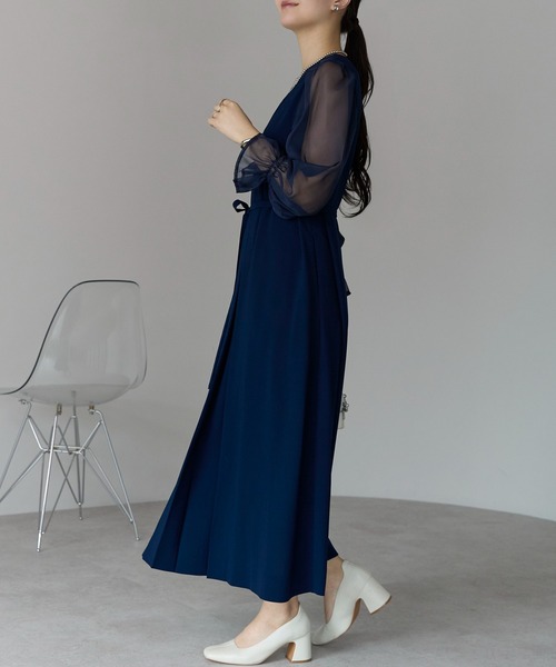 「PREFERIR」 長袖ワンピース X-LARGE ブラック レディース_画像6