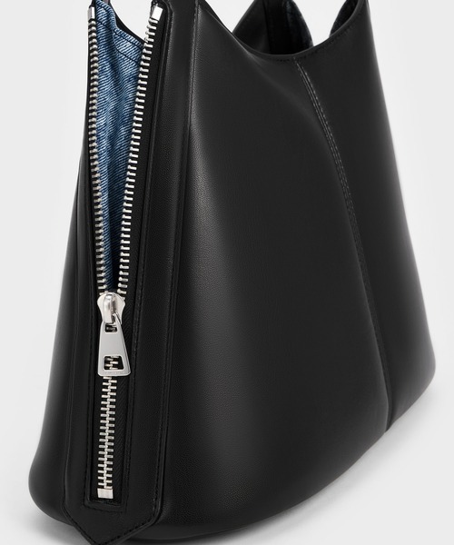 「CHARLES & KEITH」 トートバッグ M スミクロ レディース