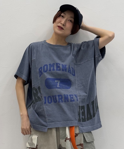 「niko and...」 半袖カットソー MEDIUM ブルー レディース_画像5