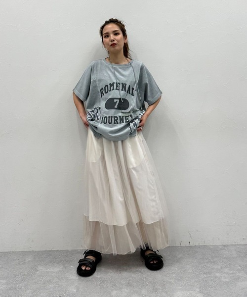 「niko and...」 半袖カットソー MEDIUM ブルー レディース_画像6