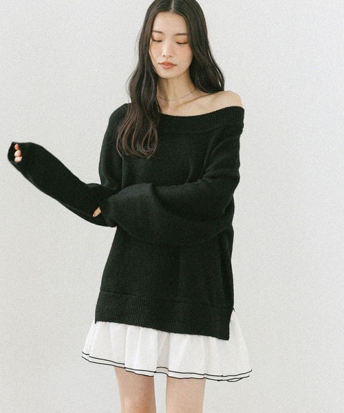 「Heather」 ニットワンピース FREE グレー レディース_画像2