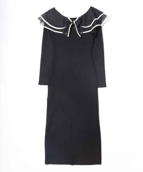「MERCURYDUO」 ニットワンピース MEDIUM ブラック レディース_画像2