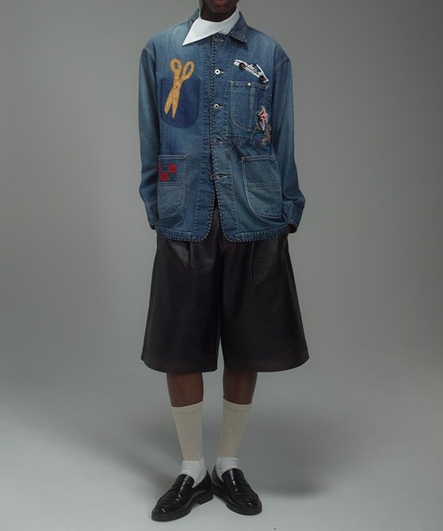 デニムジャケット gジャン 「KHOKI/コッキ」Hand-Embroidered Denim Coverall メンズの画像