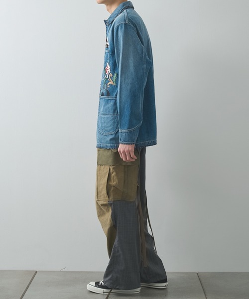 デニムジャケット gジャン 「KHOKI/コッキ」Hand-Embroidered Denim Coverall メンズの画像