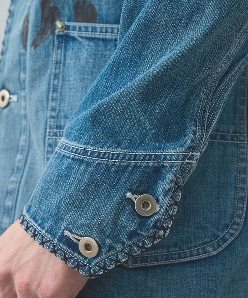 デニムジャケット gジャン 「KHOKI/コッキ」Hand-Embroidered Denim Coverall メンズの画像