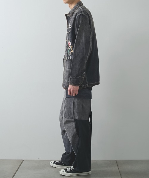デニムジャケット gジャン 「KHOKI/コッキ」Hand-Embroidered Denim Coverall メンズの画像