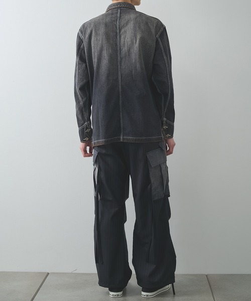 デニムジャケット gジャン 「KHOKI/コッキ」Hand-Embroidered Denim Coverall メンズの画像