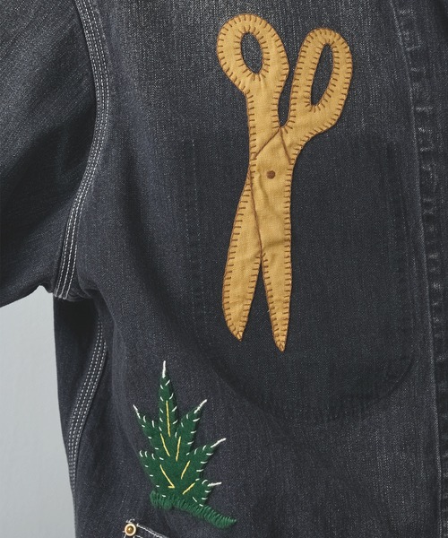 デニムジャケット gジャン 「KHOKI/コッキ」Hand-Embroidered Denim Coverall メンズの画像