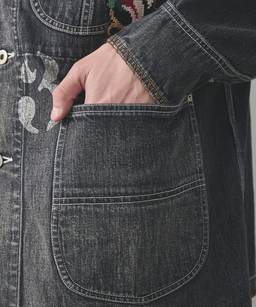デニムジャケット gジャン 「KHOKI/コッキ」Hand-Embroidered Denim Coverall メンズの画像