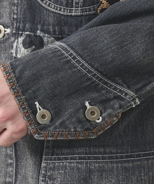デニムジャケット gジャン 「KHOKI/コッキ」Hand-Embroidered Denim Coverall メンズの画像