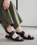 サンダル プク ステッチ サンダル レディースの詳細画像1