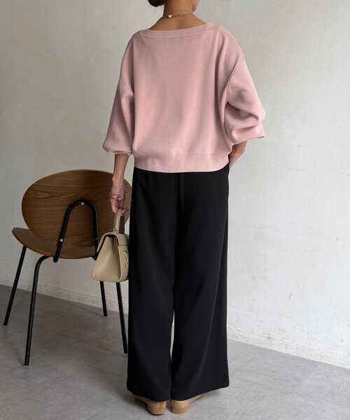 Chez toi（シェトワ） パンツ カットジョーゼットタックパンツ