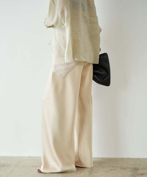 新品！Bias Relax パンツ plage（プラージュ） パンツ Satin Bias Relax パンツ レディース