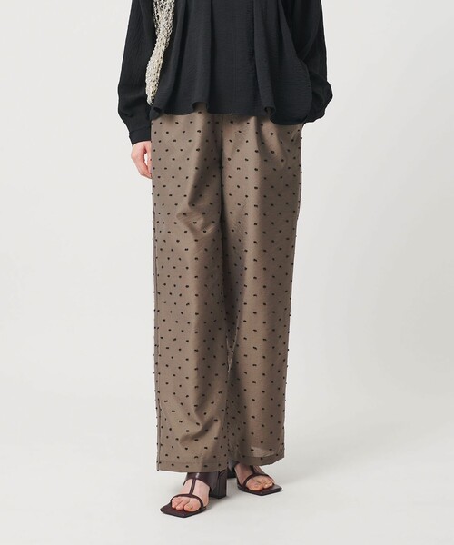 パンツ 「WEB限定 Wardrobe DAILY MINIMAL」ドビードット イージーパンツ ウォッシャブル レディースの画像