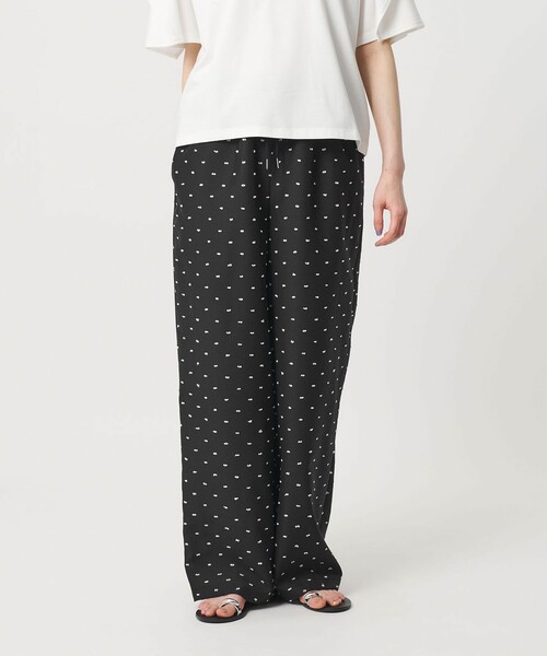 パンツ 「WEB限定 Wardrobe DAILY MINIMAL」ドビードット イージーパンツ ウォッシャブル レディースの画像
