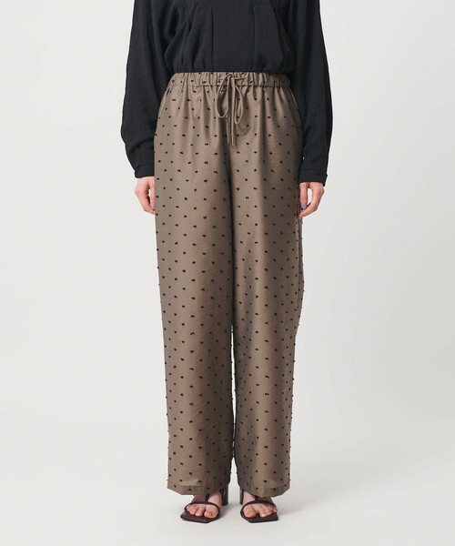 パンツ 「WEB限定 Wardrobe DAILY MINIMAL」ドビードット イージーパンツ ウォッシャブル レディースの画像