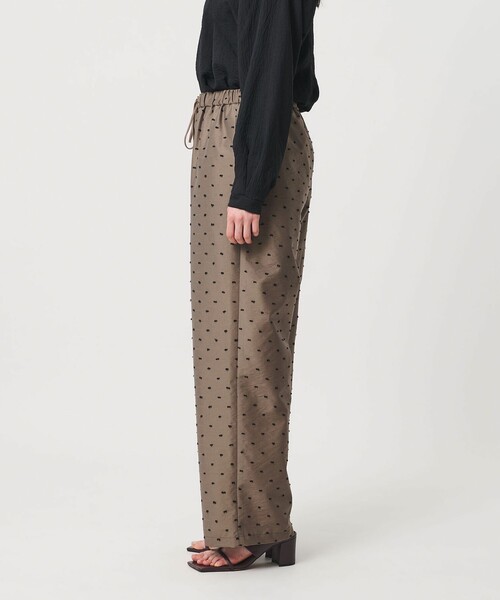 パンツ 「WEB限定 Wardrobe DAILY MINIMAL」ドビードット イージーパンツ ウォッシャブル レディースの画像