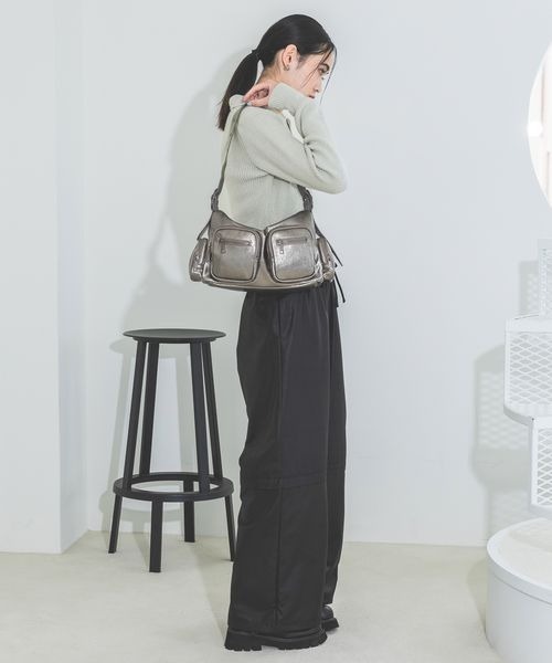 「JEANASIS」 ニットカーディガン FREE ライトグレー レディース_画像3